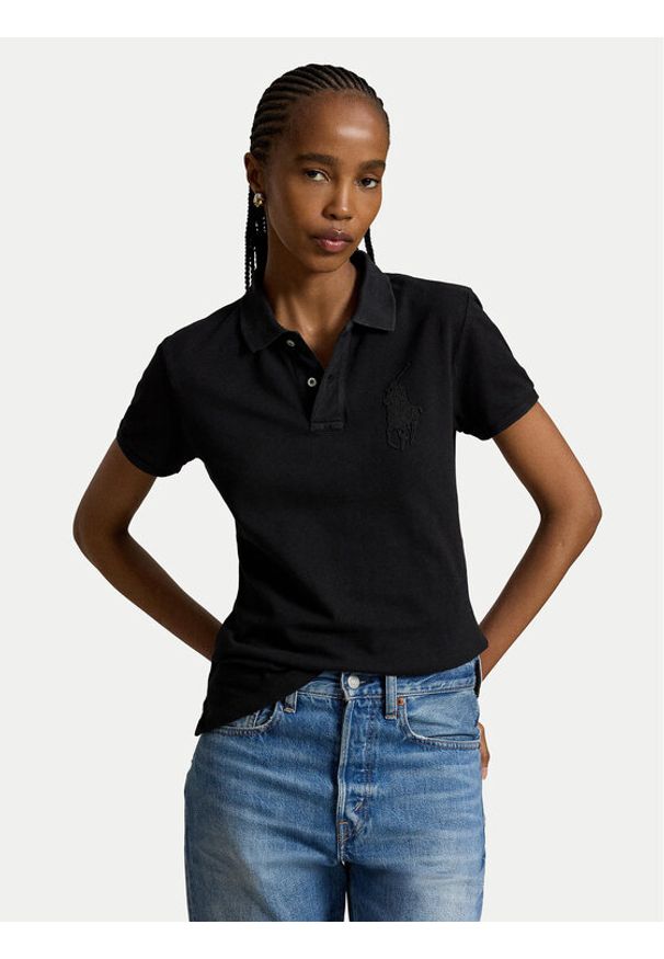 Polo Ralph Lauren Polo 211A12742001 Czarny Classic Fit. Typ kołnierza: polo. Kolor: czarny. Materiał: bawełna
