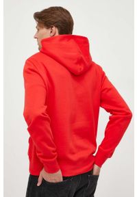TOMMY HILFIGER - Tommy Hilfiger bluza męska kolor pomarańczowy z kapturem gładka. Typ kołnierza: kaptur. Kolor: czerwony. Wzór: gładki #2