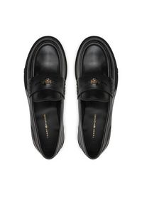 TOMMY HILFIGER - Tommy Hilfiger Lordsy Th Penny Loafer FW0FW08029 Czarny. Kolor: czarny. Materiał: skóra #3