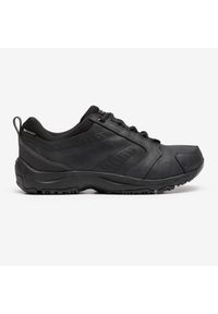 Decathlon - Buty do chodzenia męskie Newfeel Nakuru Waterproof skórzane. Okazja: na co dzień. Kolor: czarny. Materiał: skóra. Szerokość cholewki: normalna. Sport: turystyka piesza