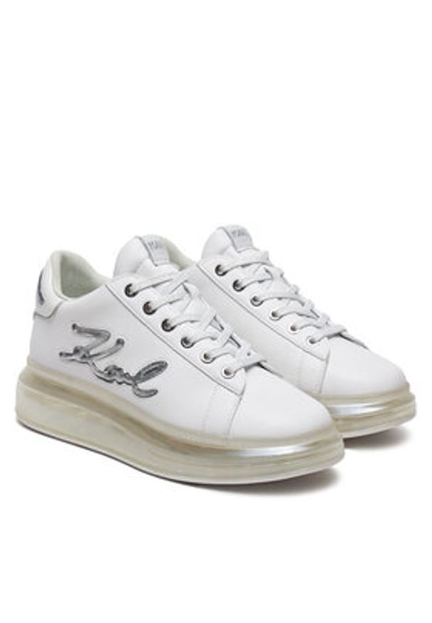 Karl Lagerfeld - KARL LAGERFELD Sneakersy KL62610H Biały. Kolor: biały. Materiał: skóra