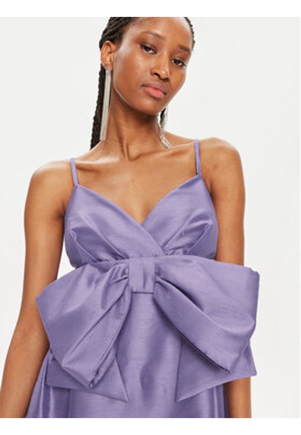 Fracomina Sukienka koktajlowa FQ24SD1005W71101 Fioletowy Regular Fit. Kolor: fioletowy. Materiał: syntetyk. Styl: wizytowy