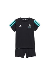Adidas - Niemowlęcy Zestaw Ze Spodniami Dresowymi I Górą Z Krótkim Rękawem Mercedes - Amg. Okazja: na co dzień, na uczelnię. Kolor: niebieski, wielokolorowy, czarny. Materiał: dresówka. Długość: krótkie. Styl: casual, sportowy #1