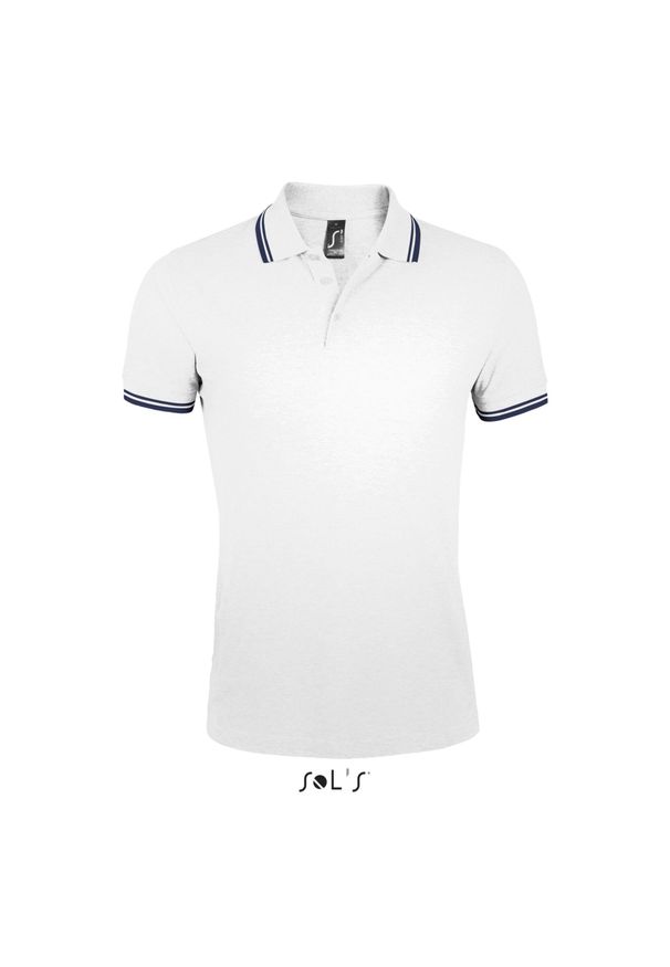 SOL'S - Polo Sol's Pasadena. Typ kołnierza: polo. Kolor: niebieski, wielokolorowy, biały. Styl: elegancki
