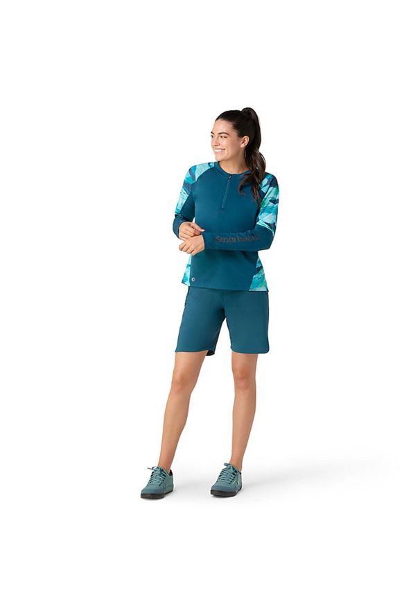 Bluza rowerowa damska Smartwool Mountain Bike LS. Kolor: niebieski