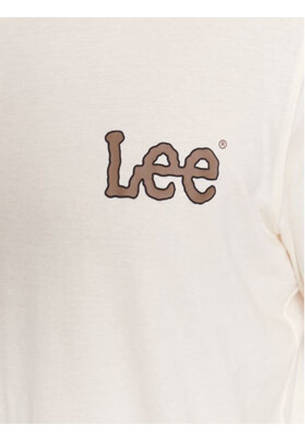 Lee Longsleeve 112342483 Beżowy Regular Fit. Kolor: beżowy. Materiał: bawełna. Długość rękawa: długi rękaw