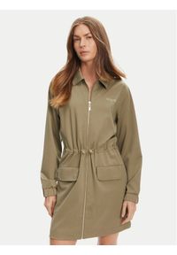 Guess Sukienka codzienna V5YK04 KCX42 Zielony Regular Fit. Okazja: na co dzień. Kolor: zielony. Materiał: syntetyk. Typ sukienki: proste. Styl: casual