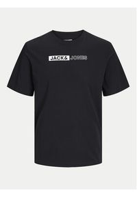 Jack & Jones - Jack&Jones T-Shirt Corp 12233999 Czarny Standard Fit. Kolor: czarny. Materiał: bawełna #4