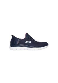 skechers - Kapcie SKECHERS SLIP-INS SUMMITS - DIAMOND DREAM Niebieski. Kolor: niebieski