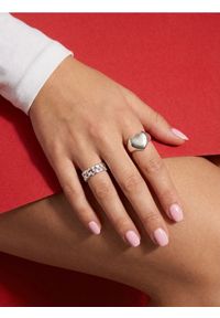 Sinsay - Pierścionki z motywem serca 2 pack - srebrny. Materiał: srebrne. Kolor: srebrny #1