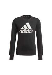 Adidas - Bluza dla dzieci adidas Essentials Big Logo Sweattshirt czarna GP0040. Kolor: wielokolorowy, biały, czarny