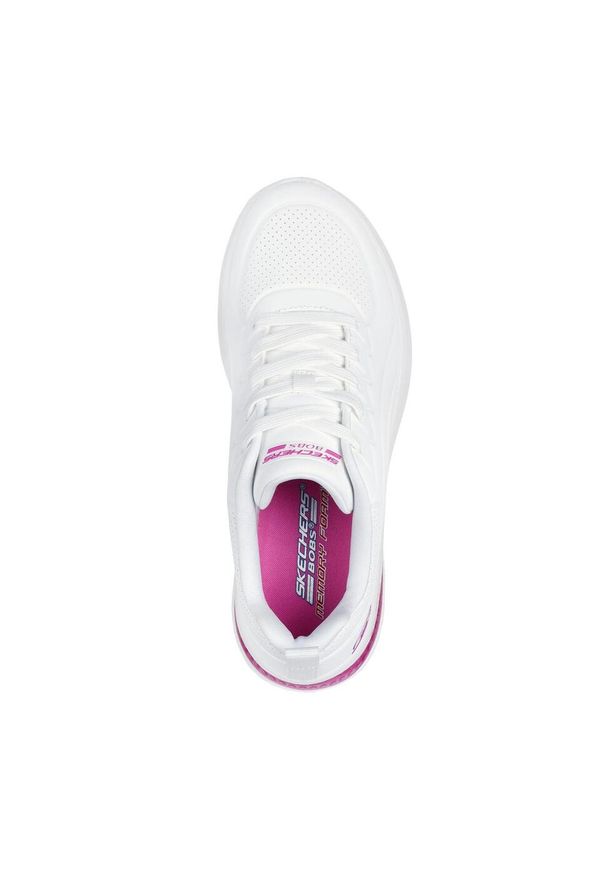 skechers - Damskie BOBS VISION AIR Sneakersy Biały. Kolor: biały. Materiał: materiał, kauczuk, syntetyk, poliester