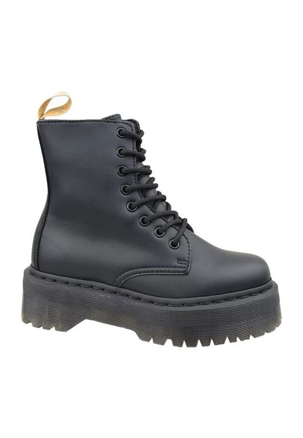 Buty Dr. Martens Vegan Jadon Ii Mono 25310001 czarne. Zapięcie: zamek. Kolor: czarny. Obcas: na platformie. Styl: elegancki