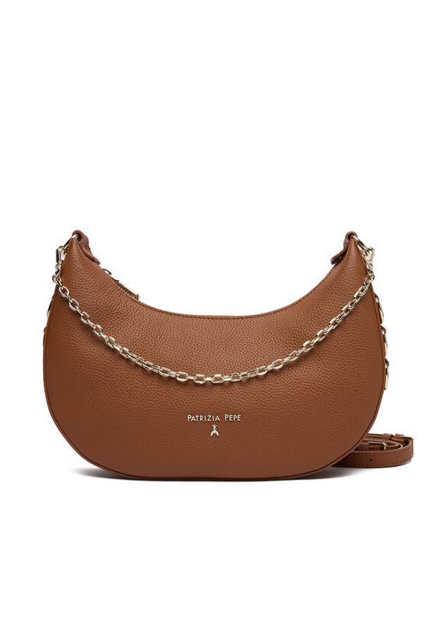 Patrizia Pepe Torebka 8B0310/L001-B111 Brązowy. Kolor: brązowy. Materiał: skórzane