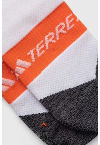 adidas TERREX skarpetki. Kolor: biały. Materiał: skóra, materiał #2