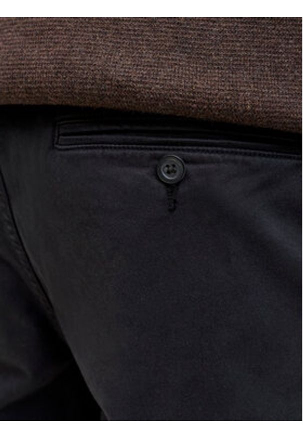 Jack & Jones Chinosy Stollie 12292970 Czarny Regular Fit. Kolor: czarny. Materiał: bawełna