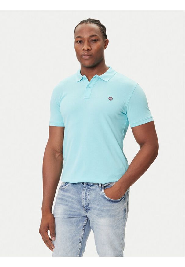Petrol Industries Polo M-ROS-POL002 Niebieski Regular Fit. Typ kołnierza: polo. Kolor: niebieski. Materiał: bawełna