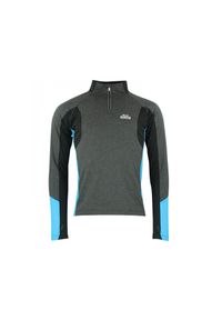 PEAK MOUNTAIN - Koszulka 1st Skin z zamkiem błyskawicznym Peak Mountain. Kolor: czarny. Wzór: paski. Sport: turystyka piesza #1