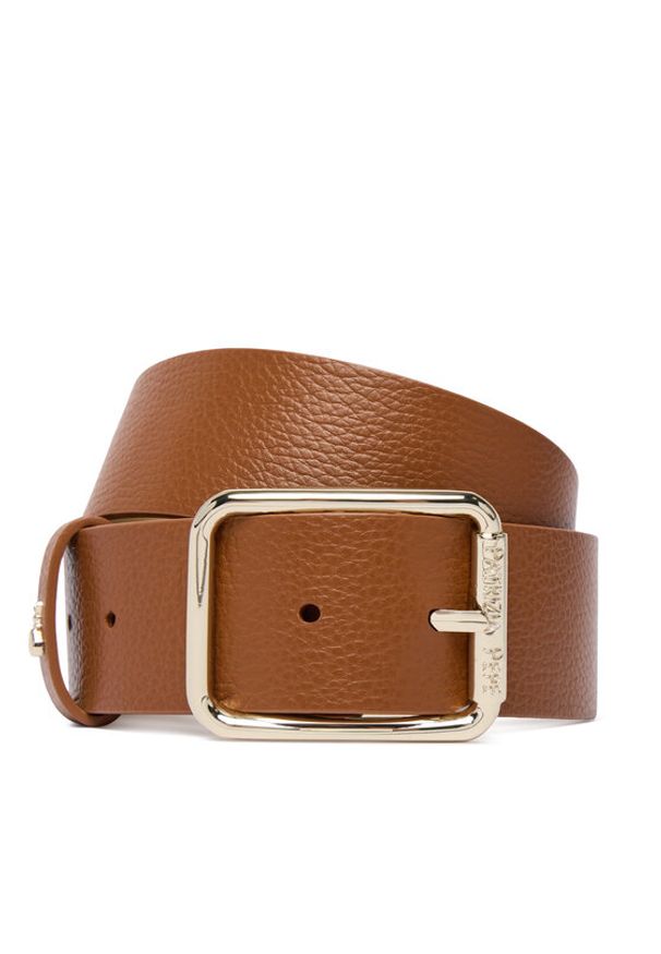 Patrizia Pepe Pasek Damski CW6409/L001-B111 Brązowy. Kolor: brązowy. Materiał: skóra