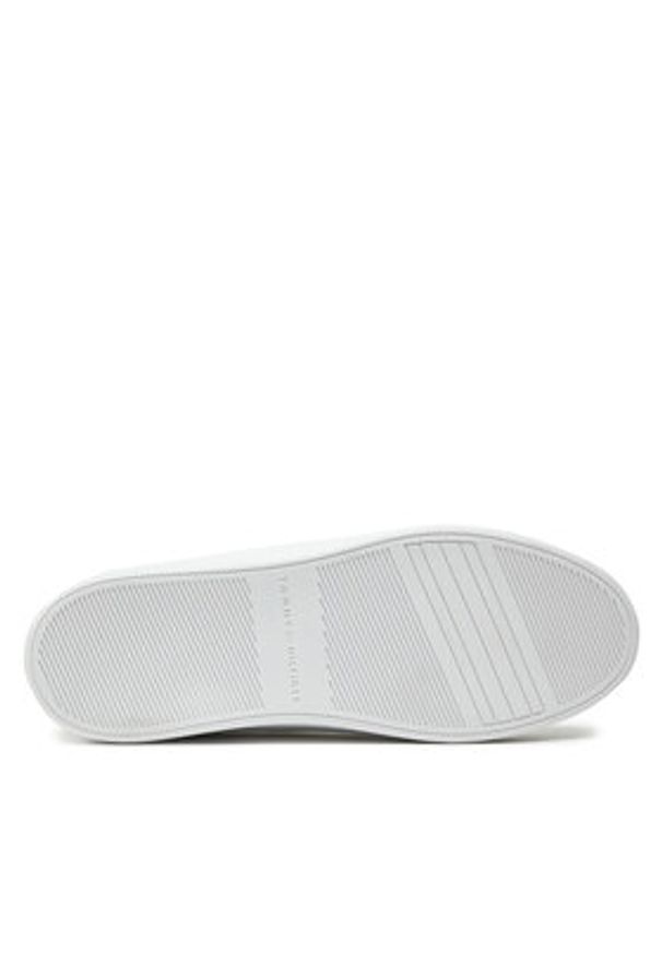 TOMMY HILFIGER - Tommy Hilfiger Sneakersy Essential Platform Sneaker Fur FW0FW08349 Biały. Kolor: biały. Materiał: skóra. Obcas: na platformie