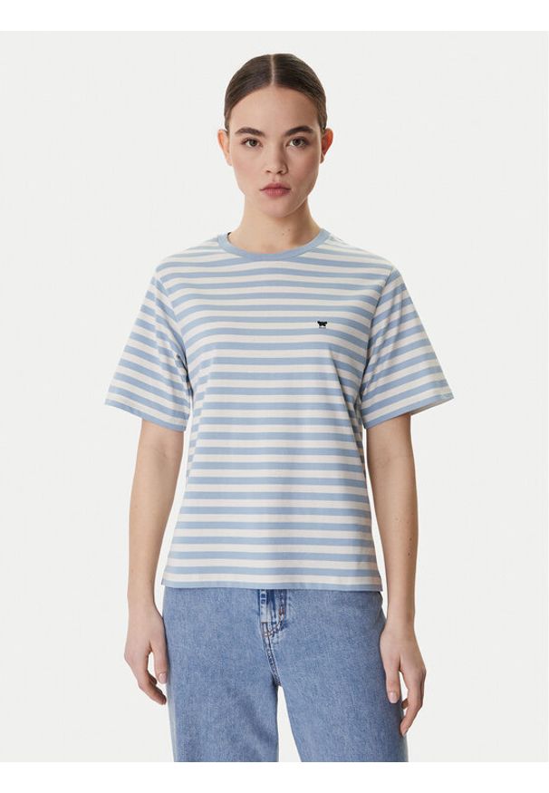 Weekend Max Mara T-Shirt Venaco 2615971031 Błękitny Relaxed Fit. Kolor: niebieski. Materiał: bawełna