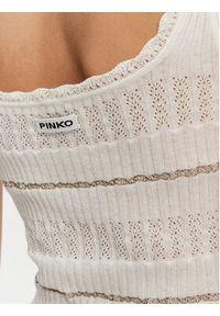 Pinko - PINKO Top 104736 A2FC Z05 Biały Regular Fit. Kolor: biały. Materiał: bawełna