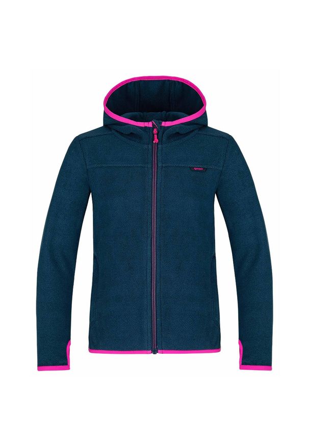 ZEAGLE - Loap Qwaro Kinderfleece bluza z kapturem dziecięca, 128. Typ kołnierza: kaptur. Kolor: różowy. Materiał: polar
