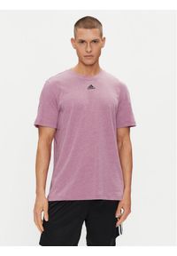 Adidas - adidas T-Shirt Mélange IJ8959 Fioletowy Regular Fit. Kolor: fioletowy. Materiał: bawełna #1
