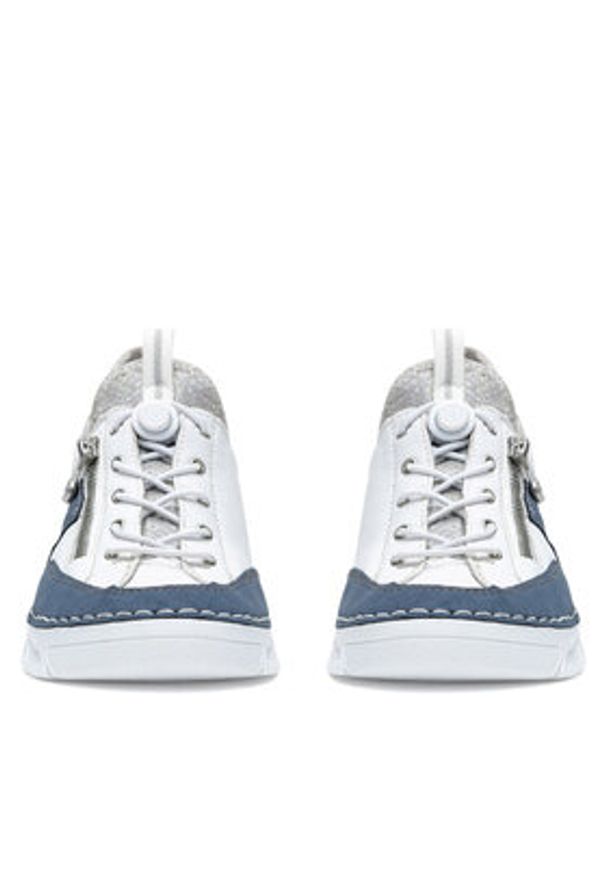 Rieker Półbuty 55064-80 Niebieski. Kolor: niebieski. Materiał: skóra