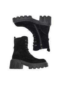 Badura Trzewiki C-WFA3112-1Z Czarny. Kolor: czarny. Materiał: zamsz, skóra #7