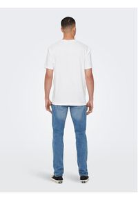 Only & Sons T-Shirt 22025208 Biały Regular Fit. Kolor: biały. Materiał: bawełna #5