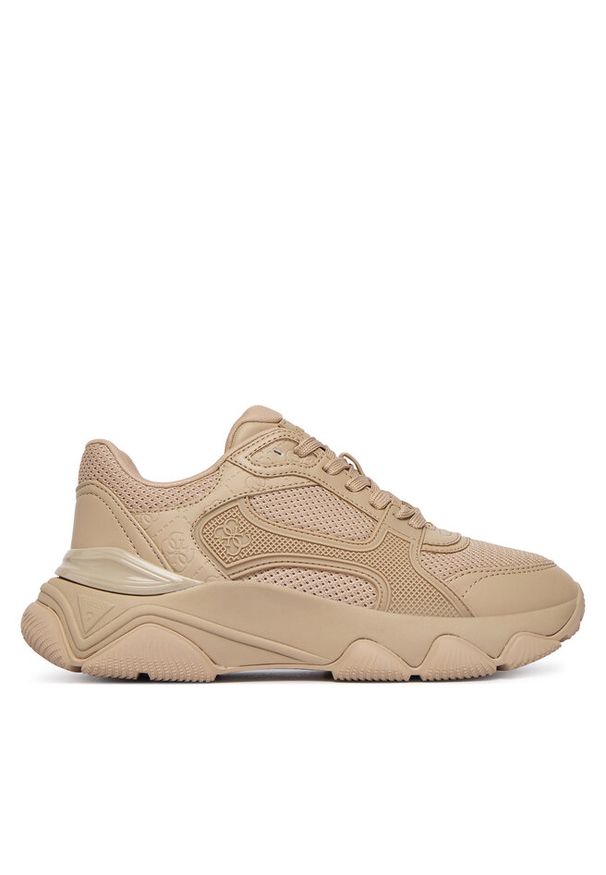 Sneakersy Guess. Kolor: beżowy