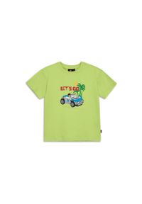 Koszulka Dziecięca Bio Bawełna LEGO Taffy 314 Limonkowa. Kolor: zielony. Materiał: bawełna. Długość rękawa: krótki rękaw. Długość: krótkie. Wzór: nadruk #1