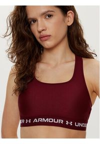 Under Armour Biustonosz sportowy Crossback Mid Bra 1361034 Bordowy. Kolor: czerwony. Materiał: syntetyk