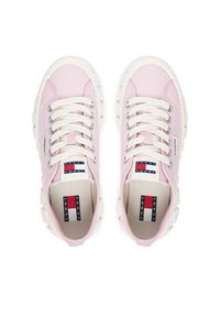 Tommy Jeans Sneakersy Tj Platform Sneaker EN0EN03098 Różowy jasny. Kolor: różowy. Materiał: materiał. Obcas: na platformie #6