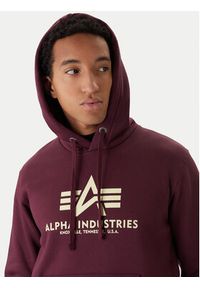 Alpha Industries Bluza Basic 178312 Bordowy Regular Fit. Kolor: czerwony. Materiał: bawełna #2