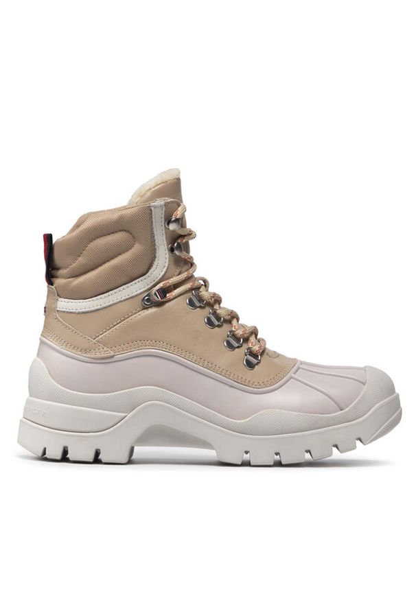 TOMMY HILFIGER - Tommy Hilfiger Botki Warmilined Outdoor Boot FW0FW05973 Beżowy. Kolor: beżowy