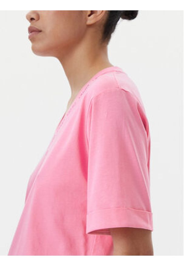 Liu Jo Sport T-Shirt q-roa-35247 Kolorowy Regular Fit. Kolor: różowy. Materiał: bawełna. Wzór: kolorowy. Styl: sportowy