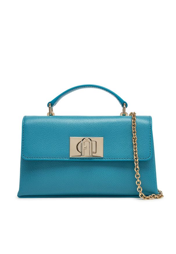 Furla Torebka 1927 WE00423 ARE000 TR400 Turkusowy. Kolor: turkusowy. Materiał: skórzane