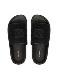 Calvin Klein Klapki Mesh Mule Slides HW0HW02889 Czarny. Kolor: czarny. Materiał: materiał #2