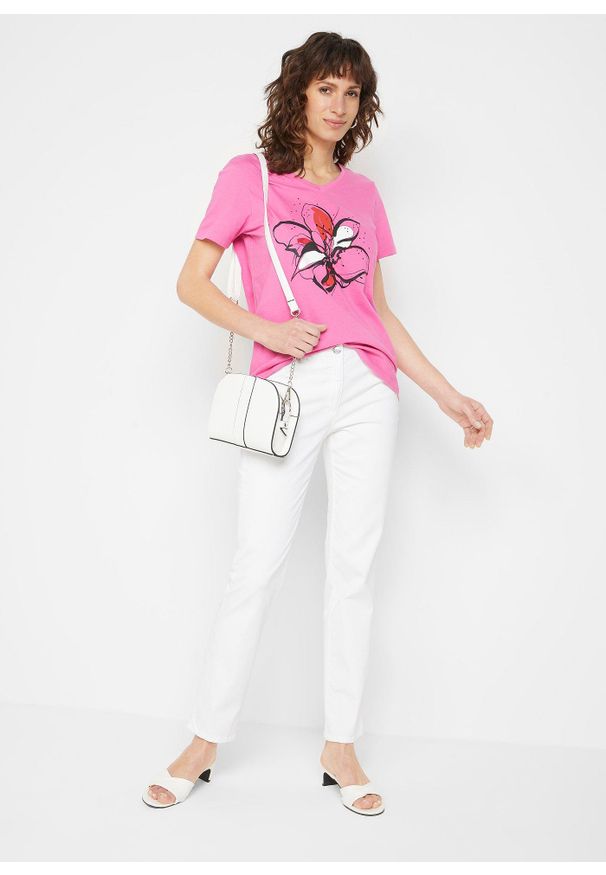 bonprix - T-shirt. Kolor: różowy