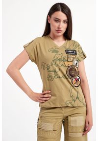 Aeronautica Militare - T-shirt AERONAUTICA MILITARE. Długość rękawa: krótki rękaw. Długość: krótkie. Wzór: nadruk, gładki, aplikacja