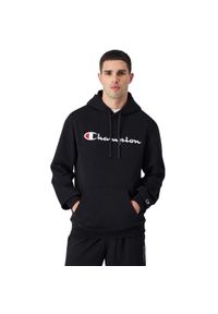 Bluza męska Champion Hooded Sweatshirt 220726. Kolor: czarny. Materiał: materiał, bawełna