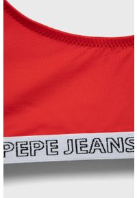 Pepe Jeans dwuczęściowy strój kąpielowy dziecięcy kolor czerwony. Kolor: czerwony. Rodzaj stanika: odpinane ramiączka #3