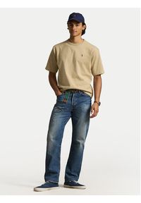 Polo Ralph Lauren T-Shirt 710A12979002 Beżowy Regular Fit. Typ kołnierza: polo. Kolor: beżowy. Materiał: bawełna #5