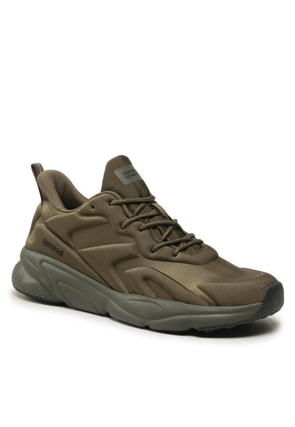 Sprandi Sneakersy MP-S21R284A-7 Khaki. Kolor: brązowy. Materiał: materiał