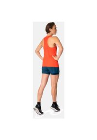 Koszulka tech. damska bez rękawów Odlo Tank crew neck ESSENTIAL. Kolor: pomarańczowy. Długość rękawa: bez rękawów