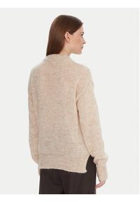 Kontatto Sweter 3M0915C Beżowy Regular Fit. Kolor: beżowy. Materiał: wełna