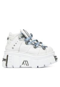 NEW ROCK Sneakersy M-106-C187 Biały. Kolor: biały. Materiał: skóra #1