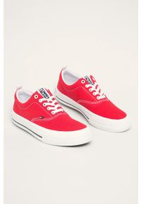 Tommy Jeans - Tenisówki. Nosek buta: okrągły. Kolor: czerwony. Materiał: syntetyk, materiał, guma. Szerokość cholewki: normalna #2